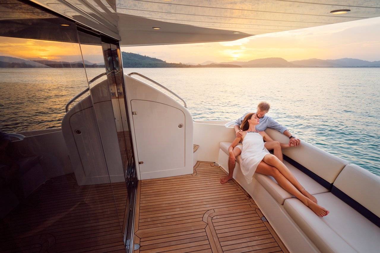 Cinematic marketing storyboards for a yacht campaign.
